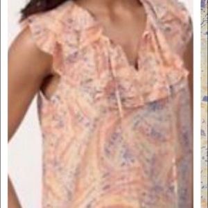 CAbi Multicolor Ruffle Blouse